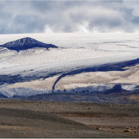 Islandský ledovec v dáli