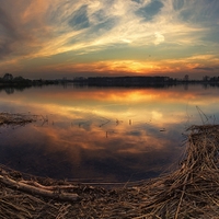 Chomoutovské jezero (panorama)