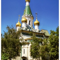 Ruský pravoslavný kostelík v centru Sofie