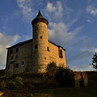 při východu slunce- Kunětická hora