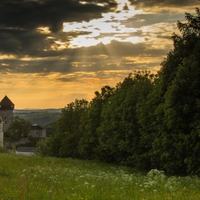 západ slunce nad Sovincem