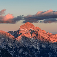 Triglav při západu