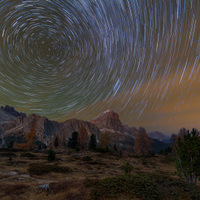 Startrails - hvězdy nad Tofana di Rozes