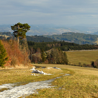 Z kopce Chladná (608 m.n.m., Hostýnské vrchy)..