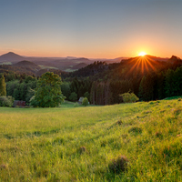 Končící den na Křížovém vrchu