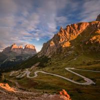 Ranní Passo Pordoi