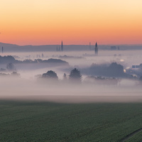 Olomouc pod mlhou