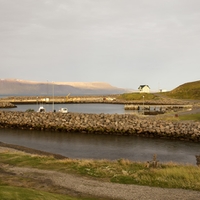 Hofsós - svítání nad fjordem Island