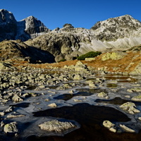 Starolesnianské pleso - lehce zamrzlé