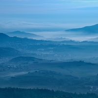 Ráno v Štiavnických vrchoch.