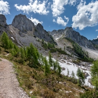 cestou na Cima del Cacciatore