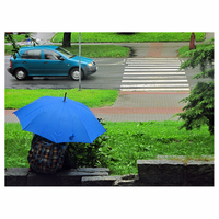 Niebieski parasol