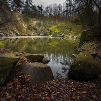 Zatopený lom u Bedlna