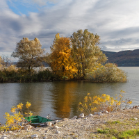 Pobřeži Dunaje na podzim