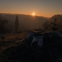 Západ slunce nad Jizerou