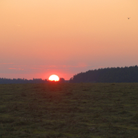 Západ slunce nad českou krajinou