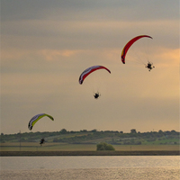 Paragliding.