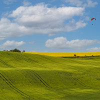 Jarní paragliding.