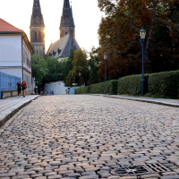 Západ slunce nad Vyšehradem