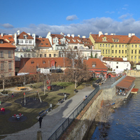 Ranní pohled z Karlova mostu 