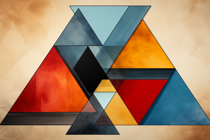 Barevné trojúhelníkové tvary