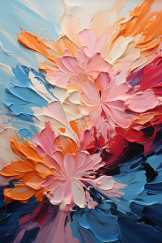 Malba květin v různých barvách