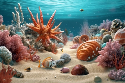 Mořský život pod vodou