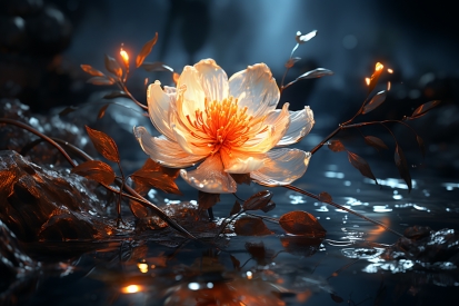 Květina ve vodě