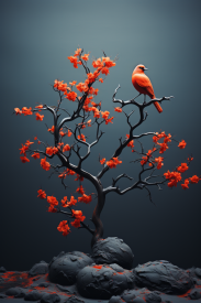 Pták na stromě