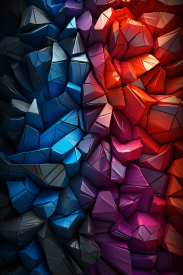 Barevné krystaly v různých barvách