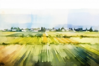 Akvarel farmy