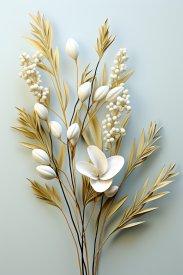 Detailní záběr na květy a listy