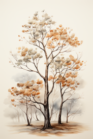Akvarel stromu