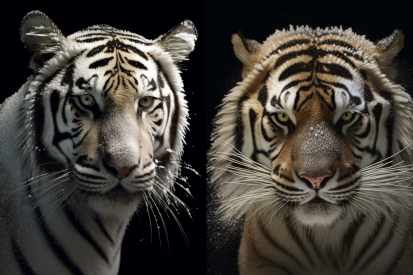 Detailní záběr tygra