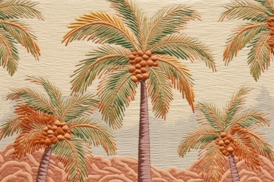 Palmy na látkovém povrchu