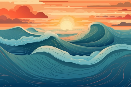Západ slunce nad oceánem