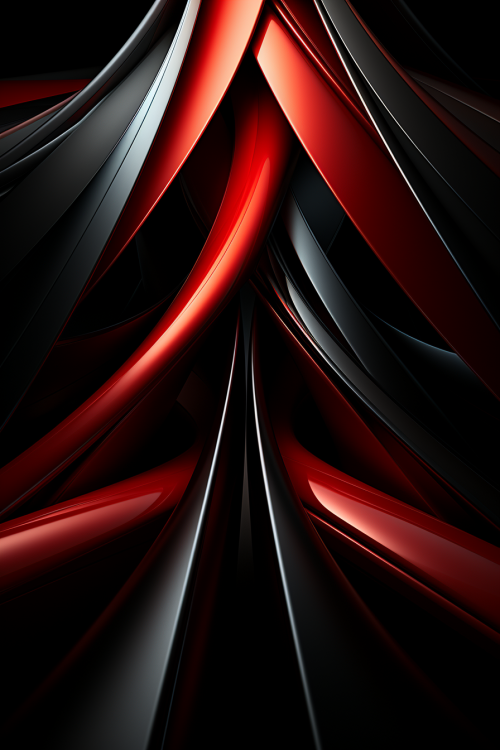 Detailní záběr na červený a černý objekt