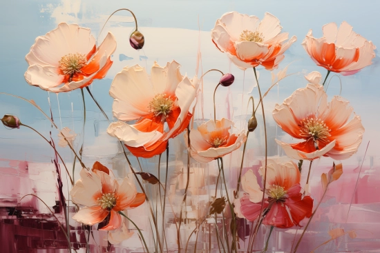Malba květin na skleněném povrchu